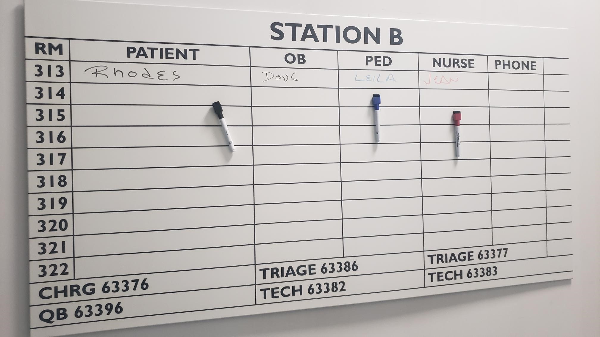 mag board 1 Magnetic Dry Erase Hospital Communication Board